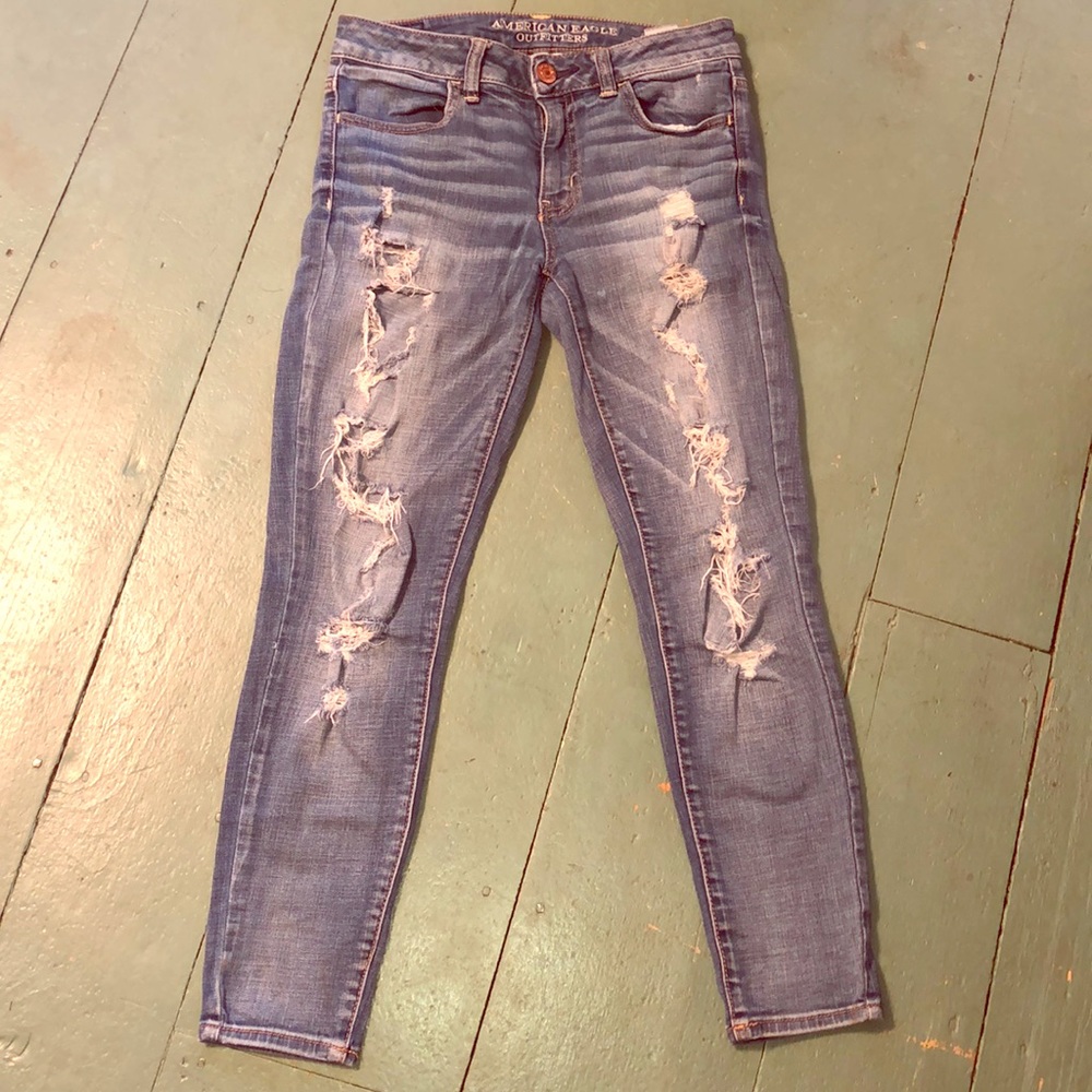 American eagle ripped jeans.